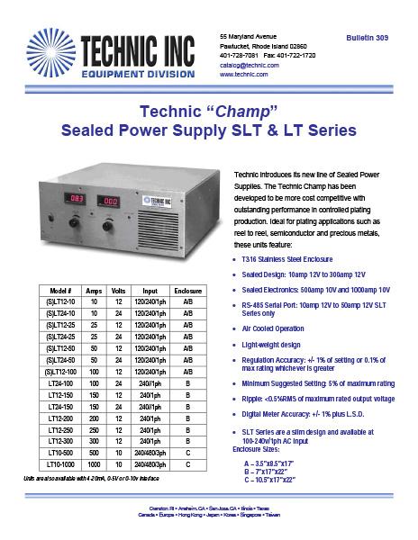 Technic CHAMP Sealed Power Supply LT Series