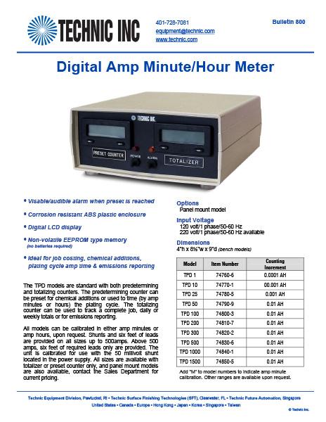 Solid State Amp Minute/Hour Meter