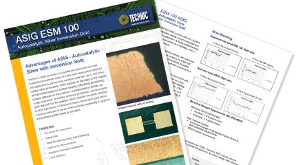 ASIG ESM 100 Autocatalytic Silver with Immersion Gold Fact Sheet Icon